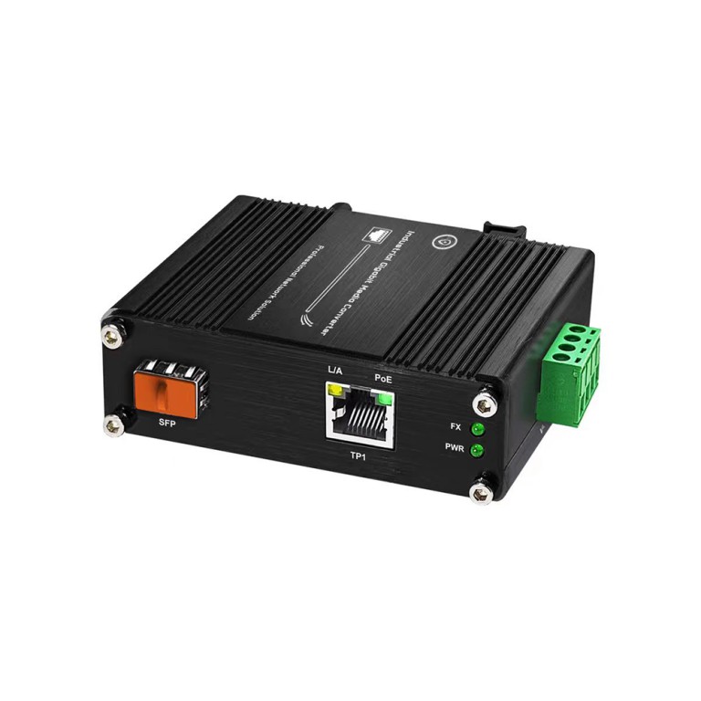 Industrial Gigabit 30W PoE Media Converter 1G RJ45+1G SFP