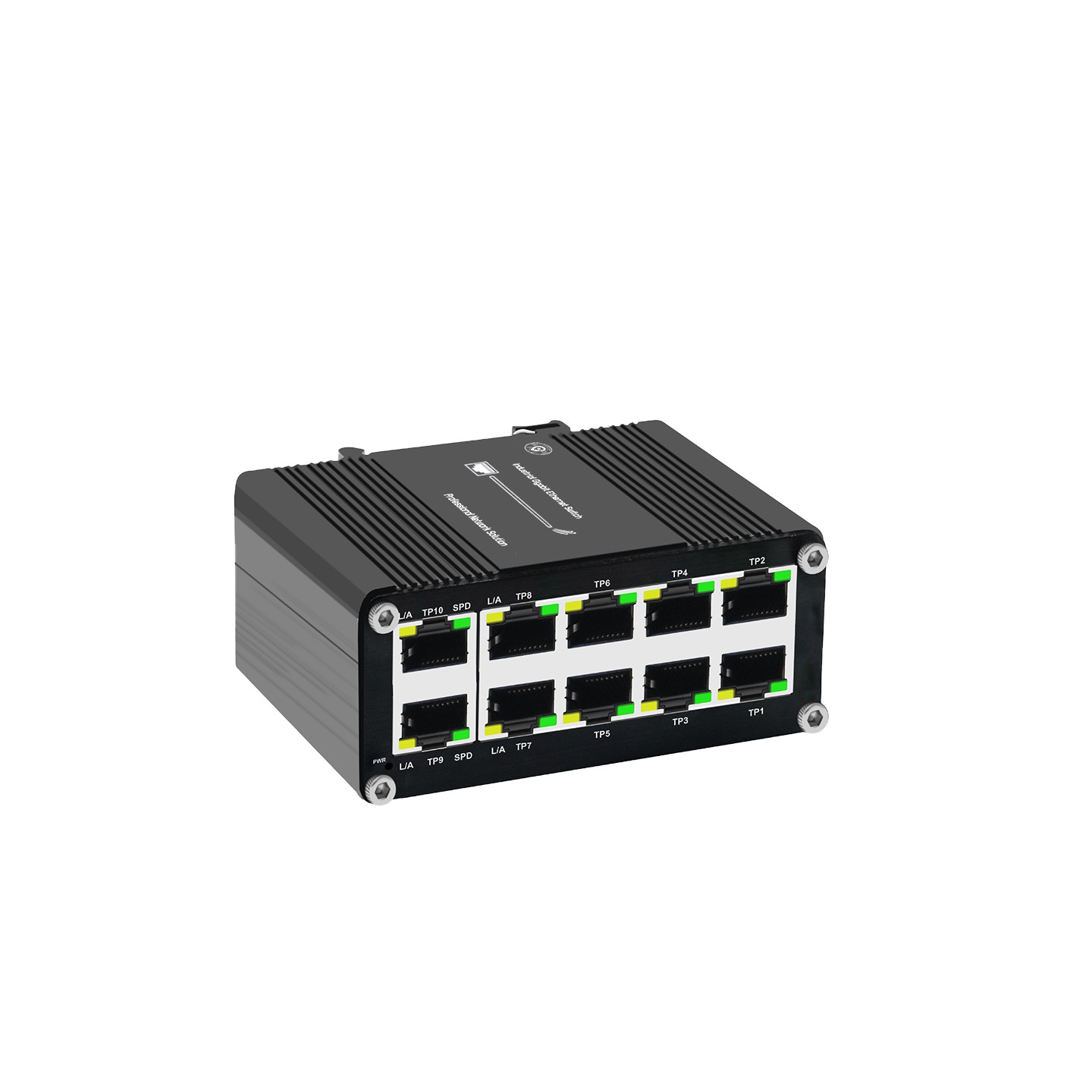 Rugged Industrial 10-port RJ45 Gigabit Ethernet Switch