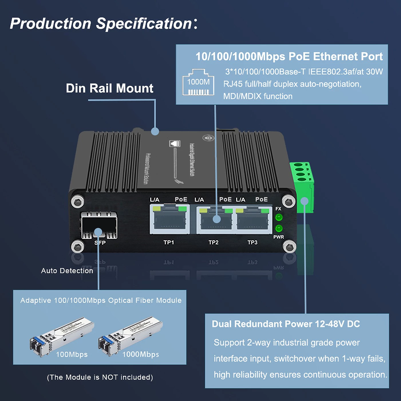 13 - Industrial Ethernet Switch Din Rail PoE Solutions
