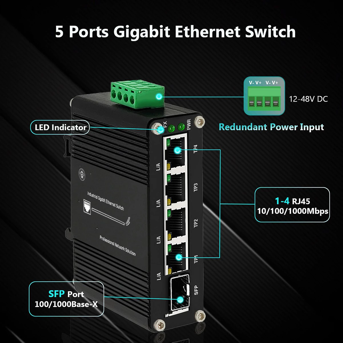 13 - Industrial Ethernet Switch Din Rail PoE Solutions